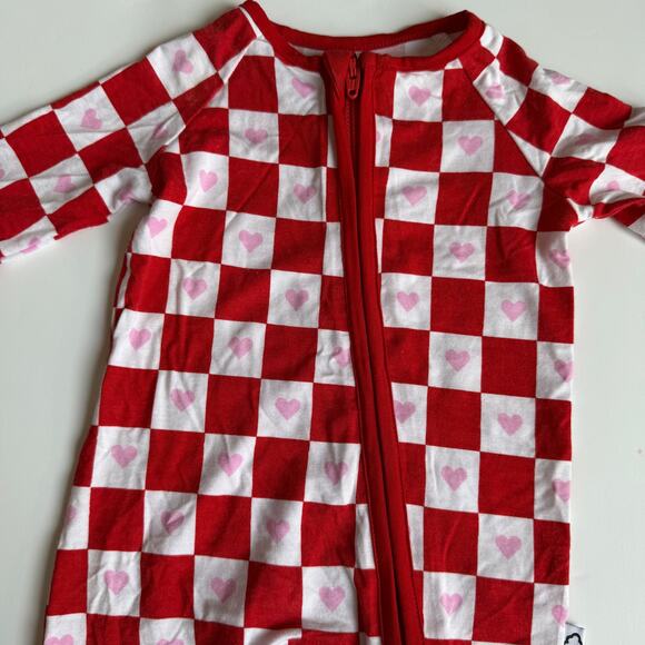 Dream Big Little Co Checkers & Hearts Dream Romper Sleeper 0-3 Months - Picture 6 of 11